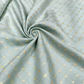Ice Blue Sequin Embroidered Linen Fabric | Diamond Lattice Designer Dress Material
