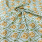 Powder Blue Linen Embroidery Fabric with Floral Buta & Sage Green Trellis Design | Designer Dress Material