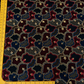 Charcoal Black Linen Embroidery Fabric with Royal Blue & Wine Abstract Floral Design | Premium Designer Dress Material