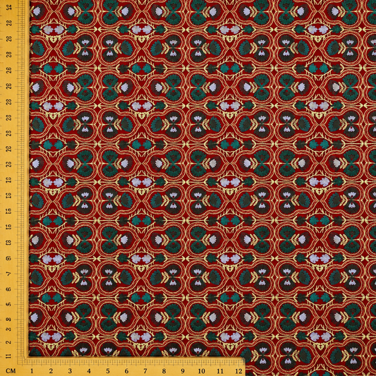 Rani Pink Linen Embroidery Fabric with Teal Floral Vine Design | Premium Designer Dress Material