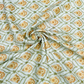 Powder Blue Linen Embroidery Fabric with Floral Buta & Sage Green Trellis Design | Designer Dress Material